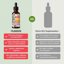 🔥 B12 POWERMAX 🔥 Vitamina B12 Líquida 5000 mcg + B6 – Energía, Cerebro y Corazón al Máximo | Complejo B Sublingual Ultra Potente (27,200 mcg)